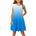 thumbnail image 1 of Bovxnpu Summer Toddler Girls Dresses, Kids Casual Dresses, Toddler Girls Dress Summer Ruffle Sleeve Sundress Outfit For Kids 4-14T 5 Years, 1 of 5