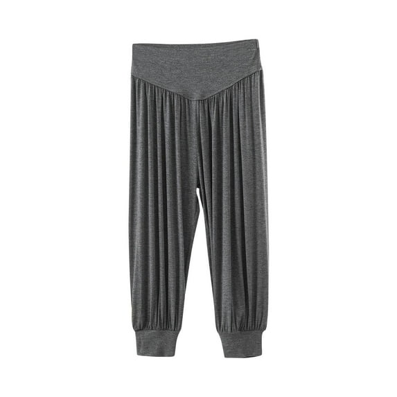 Bovxnpu Summer Womens Plus Size Pants, Women Casual Wide Leg Jeans, Women's Comfortable Casual Solid Color High Waist Loose Yoga Pants XXL