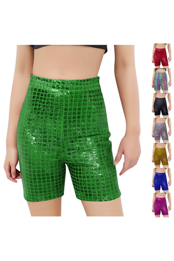 Toddler Boys Girls Shorts, Boys Casual Shorts Athletic Shorts, Children's Sequin Shorts Corner Shorts Performance Dance Pants Summer 9 Years