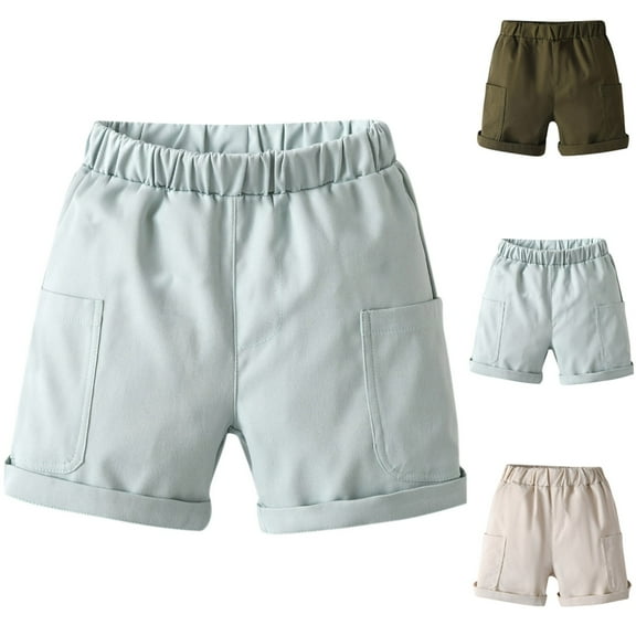Bovxnpu Toddler Boys Girls Shorts, Boys Casual Shorts Athletic Shorts, Summer Boys' Pocket Shorts Children's Loose Casual Shorts For Outdoor Wear 7 Years
