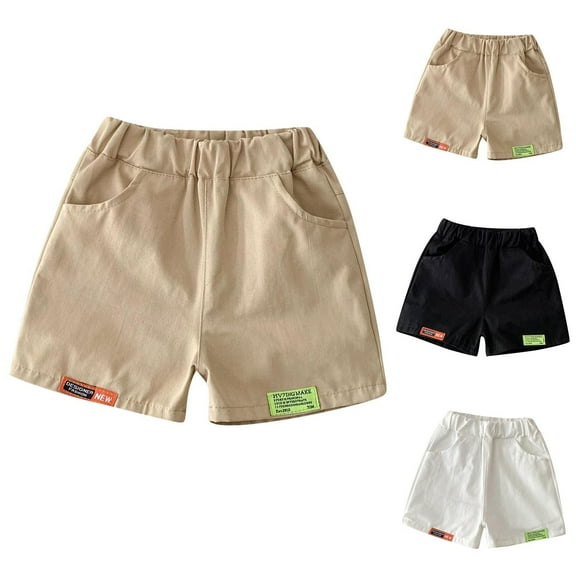 Bovxnpu Toddler Boys Girls Shorts, Boys Cotton Casual Cargo Shorts, Children's Casual And Comfortable Shorts With Elastic Waistband For Wearing Outside 3 Years
