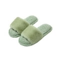thumbnail image 1 of Bovxnpu Womens Fuzzy Slippers,House Slippers for Women,Women's Fashion Plush Slippers Indoor Home Plush Cotton Slippers Green 36, 1 of 3