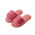 thumbnail image 1 of Bovxnpu Womens Fuzzy Slippers,House Slippers for Women,Women's Fashion Plush Slippers Indoor Home Plush Cotton Slippers Pink 38, 1 of 3