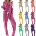 thumbnail image 1 of Bovxnpu Womens Plus Size Pajama Sets, 2 Piece Loungewear For Women, Women Home Fashion Casual Easter Printed And Pants Short-sleeved Shorts Pajama Set With Pockets M, 1 of 5