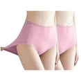 thumbnail image 1 of Bovxnpu Womens Underwear Plus Size Panties, 2PC Women's High Waisted Brief Panties, Fashion High Waisted Solid Women Underwear Waist Pants Absorbent Underwear L, 1 of 5