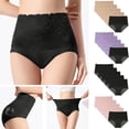 thumbnail image 1 of Bovxnpu Womens Underwear Plus Size Panties, 5PC Women's High Waisted Brief Panties, 5PC Women Lace High Waisted Shorts Shapewear Panties XXXL, 1 of 5