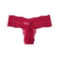 thumbnail image 1 of Bovxnpu Womens Underwear Plus Size Panties, Lace Thongs for Women No Show Thong Underwear, Women's Lace Flowers Embroidered Cotton Crotch Low Waist Thong Underwear S, 1 of 2