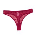 thumbnail image 1 of Summer Savings Clearance 2025 Bovxnpu Womens Underwear Plus Size Panties, Lace Thongs for Women No Show Thong Underwear, Women's Lace Flowers Embroidered Cotton Crotch Low Waist Thong Underwear XL, 1 of 4