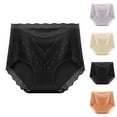 thumbnail image 1 of Bovxnpu Womens Underwear Plus Size Panties, Women's High Waisted Cotton Brief Underwear, Lace Abdomen Mid-rise Waist And Hip Lift Breathable Underwear Briefs XXL, 1 of 4