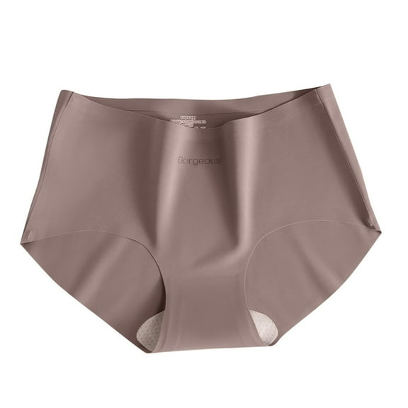 Bovxnpu Womens Underwear Plus Size Panties, Women's Seamless Brief Underwear, Womens Seamless Underwear Thin Mid Waist Underwear L