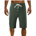 thumbnail image 1 of Chiccall Mens Lightweight Drawstring Shorts 2025 Summer Solid Breathable Casual Shorts Army Green, 1 of 5