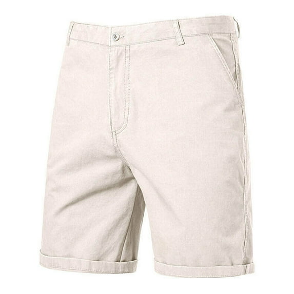 Fmbrln Mens Plus Size Summer Shorts Fashion Button Zipper Casual Loose Solid Color Work Shorts Lounge Beach Shorts, S-5XL