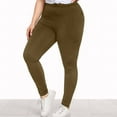 thumbnail image 1 of Horkkom Plus Size Leggings for Women Casual Elastic Waist Yoga Pants Solid Color Soft Stretch Workout Pants, 1 of 7