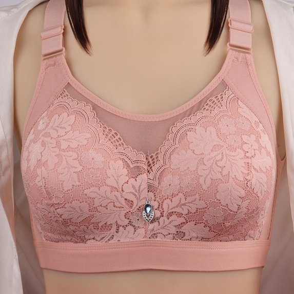 Bra for Womens loopsun Woman's Solid Color Comfortable Hollow Out Perspective Bra Underwear No Rims