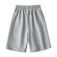 thumbnail image 1 of Loopsun Boys Girls Summer Shorts, Children's Summer Solid Color Casual Sports Pants Shorts with Pockets Gray 11-12 Years, 1 of 3