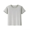 thumbnail image 1 of Loopsun Boys Girls Summer Tshirts, Toddler Boys Girl Comfortable Solid Color Short Sleeve T-shirt Top Gray 4-5 Years, 1 of 3