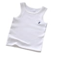 thumbnail image 1 of Loopsun Boys Girls Tank Tops, Children's Cotton Printed Sleeveless Round Neck Tank Top White 7-8 Years, 1 of 5