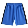 thumbnail image 1 of Loopsun Boys Sports Shorts, Boys' Fashion Casual Solid Color Sports Pants Shorts Blue 6-7 Years, 1 of 4