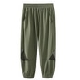 thumbnail image 1 of Loopsun Boys Summer Sports Pants, Boys' Summer Solid Splicing Mesh Loose Thin Breathable Elastic Sports Mosquito Proof Casual Outerwear Pants Green 10-11 Years, 1 of 4