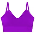 thumbnail image 1 of Loopsun Plus Size Bras for Women, Womens Solid Color Underwear Gathered without Steel Rings Suspender Beautiful Back Bra Purple L, 1 of 2