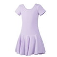 thumbnail image 1 of Summer Savings Clearance 2025! Loopsun Girls Bodysuits, Child's Fashion Summer Solid Girls Tights Dance Soft Bodysuit Purple 7-8 Years, 1 of 4