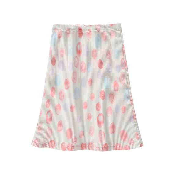 Loopsun Girls Skirts, Child's Summer Printed Kids Girls Botton Short Skirt Beige 5-6 Years