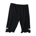 thumbnail image 1 of Loopsun Girls Summer Shorts, Children's Summer Solid Color Casual Sports Leggings Half Shorts Pants Black 5-6 Years, 1 of 5