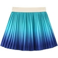 thumbnail image 1 of Loopsun Girls Summer Skirts, Girls' Fashion Gradient High Waisted Pleated Dance Skirt Blue 8-9 Years, 1 of 2