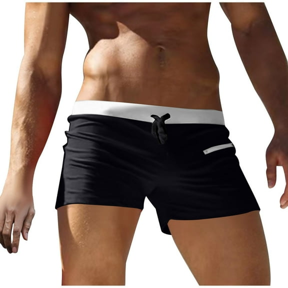 Loopsun Mens Shorts, Mens Swim Trunks, Men Casual High Stretch Swim High Elasticity And Softness Shorts Swimming Pants Black XXL