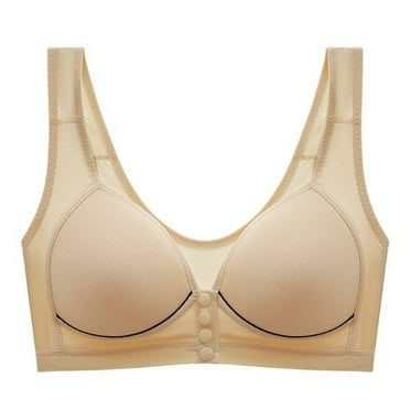 Summer Savings Clearance 2025! Loopsun Plus Size Bras for Women, Woman Color Thin and Steel Hoop Gathered Breathable Underwear for Daily Bras Beige XL