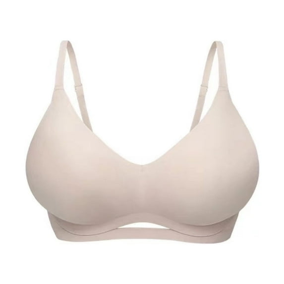 Loopsun Plus Size Bras for Women, Women Solid Color Soft and Comfortable without Steel Rings Gathering To A Large Bra Gray XL