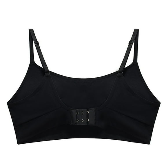 Loopsun Plus Size Bras for Women, Womens Solid Color Soft and Comfortable Oversized Bra without Steel Ring Gathering Black L