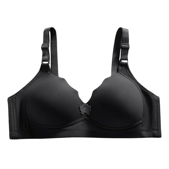 Loopsun Plus Size Bras for Women, Fashion Comfortable Womens Lace Beauty Back Strap Wrap Plus Size Bra Black 85