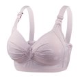 thumbnail image 1 of Loopsun Plus Size Bras for Women, Woman Oversized Wireless Bra Front Button Push Up Underwear Bra Purple 3XL, 1 of 4