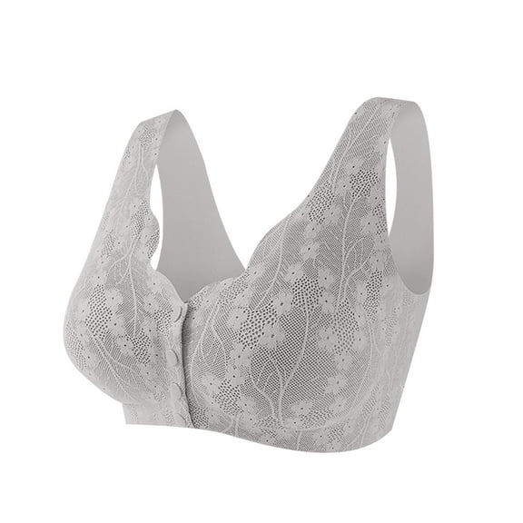 Loopsun Plus Size Bras for Women, Women Top Bras Wire Free Underwears Base Style Sports Lingerie Gray 3XL