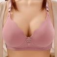 thumbnail image 1 of Loopsun Plus Size Bras for Women, Womens Color Comfortable Hollow Out Perspective Bra Underwear No Rims Pink 40/90, 1 of 5