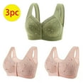 thumbnail image 1 of Loopsun Plus Size Bras for Women, Womens Comfortable Lace Breathable Bra Underwear No Rims Green XXL, 1 of 5