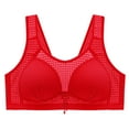 thumbnail image 1 of Loopsun Plus Size Bras for Women, Womens Comfortable Lace Breathable Bra Underwear No Rims Red XXL, 1 of 3