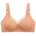 thumbnail image 1 of Loopsun Plus Size Bras for Women, Womens Embroidered Glossy Comfortable Breathable Bra Underwear No Rims Gray 36/80, 1 of 3