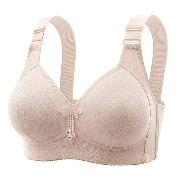 Loopsun Plus Size Bras for Women, Womens Plus-Size Thin Comfortable Breathable Cotton Bra Cover Gray L