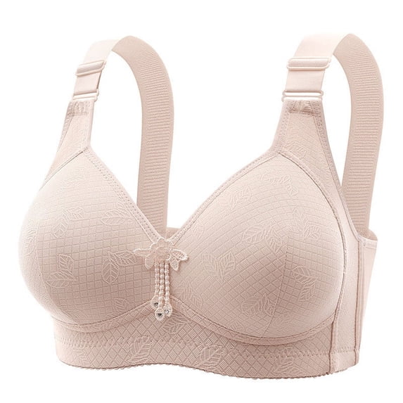Loopsun Plus Size Bras for Women, Womens Plus-Size Thin Comfortable Breathable Cotton Bra Cover Gray S