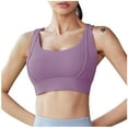 thumbnail image 1 of Loopsun Plus Size Bras for Women, Womens Sports Bra with Shoulder Straps Gathering and Covering Breasts Purple XXL, 1 of 4