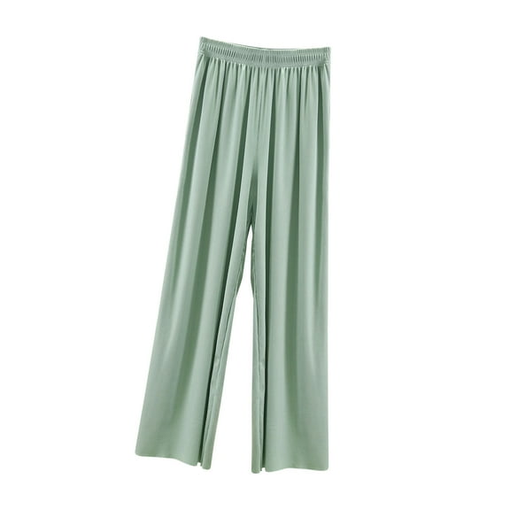 Loopsun Womens Pants, Womens Leggings, Womens Fashion Fitness Sport Relaxed Loose Elastic Waist Long SweatPants Solid Color Bound Feet Green XXL