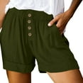 thumbnail image 1 of Loopsun Plus Size Womens Shorts, Summer Shorts for Women, Women's Summer Solid Pocket Casual Sports Shorts Army Green XXXL, 1 of 5