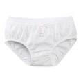 thumbnail image 1 of Loopsun Toddler Girls Cotton Underwear, Children's Girls Solid Color Comfortable Underpants Underwear White 5-6 Years, 1 of 2