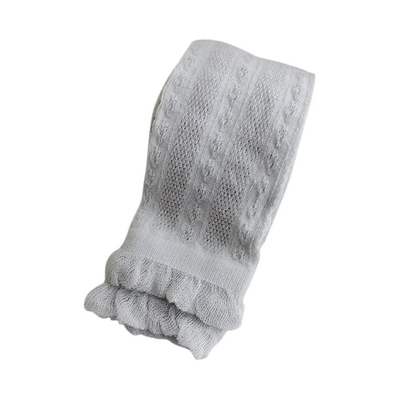 Loopsun Toddler Girls Leggings, Girls Summer Leggings Hollow Out Breathable Mosquito Proof Pants Mesh Pantyhose Gray 4-5 Years