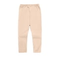 thumbnail image 1 of Loopsun Toddler Girls Leggings, Toddler Boys Girls Cotton High Waist Stretch Knit Solid Plus Keep Warm Casual Leggings Pants Pink, 1 of 5