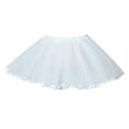 thumbnail image 1 of Loopsun Toddler Girls Skirts, Girls' Solid Elastic Waist Mesh Dance Princess Skirt White 4-6 Years, 1 of 2