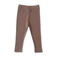 thumbnail image 1 of Loopsun Toddler Leggings, Child's Summer Solid Boys And Girls Botton Long Pants Brown 1-2 Years, 1 of 2
