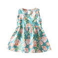 thumbnail image 1 of Loopsun Toddler Summer Dresses, Girl's Sleeveless Printed Dress Fashionable and Princess Dress Breathable Comfortable Dress Sky Blue 1-2 Years, 1 of 3
